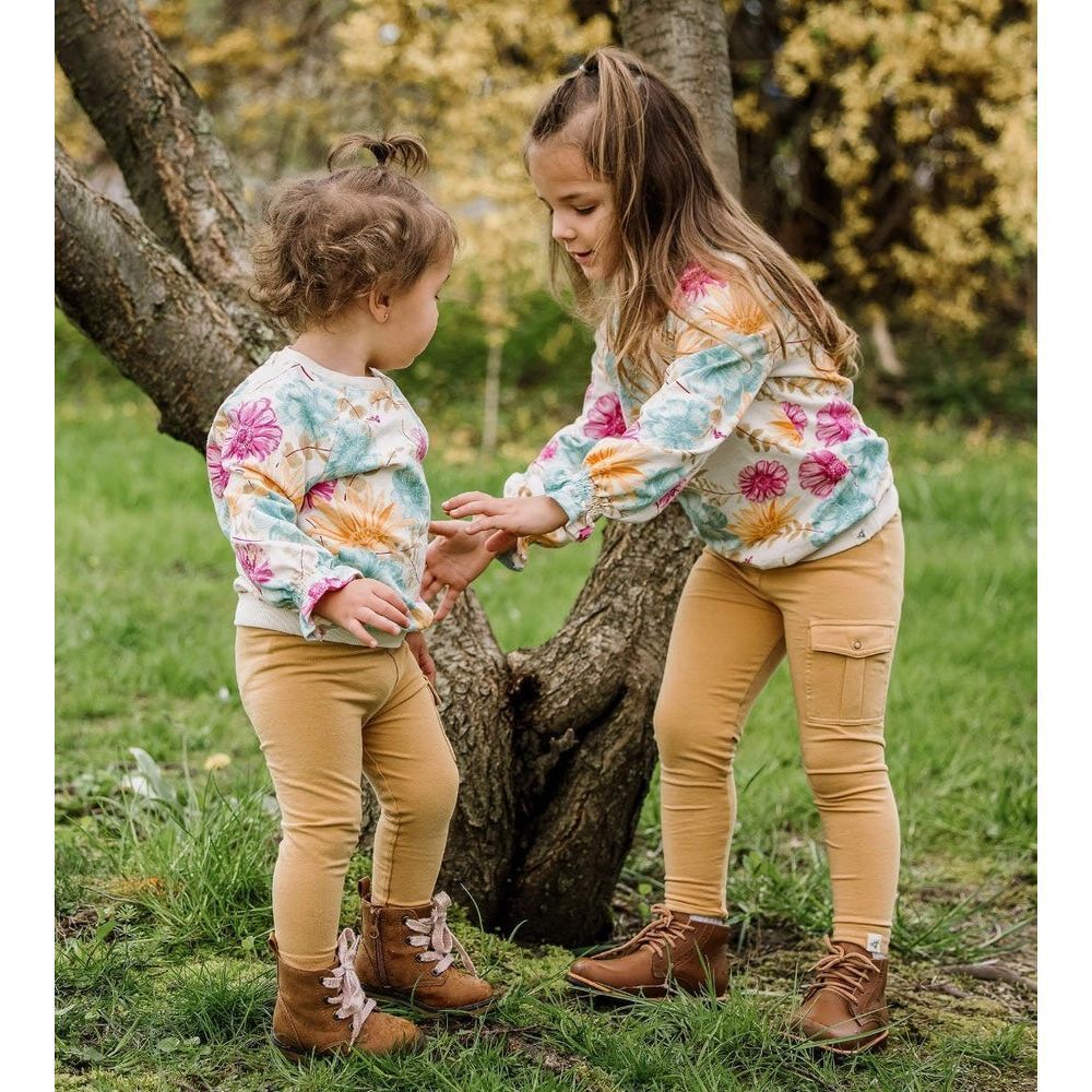 Burts Bees Mountain Floral Crewneck Girls 5T Organic Cotton #767